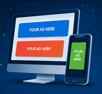 Advertising displayed across desktop and mobile devices